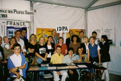 participation (stand dans la tente de l'Aviation Sans Frontières) de l'aeroclub-sourds au Centenaire de l'Aéro-Club de France, aux Champs Elysées, Paris