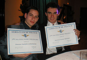 Prix Weiller pour Xavier Hinard & Rodolphe Garcimore à l'Aéroclub de France